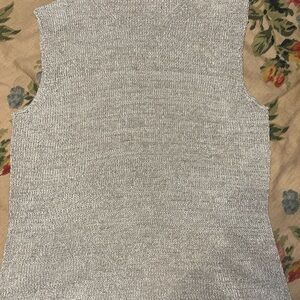 Liz Claiborne beige silk blend Knit Sleeveless pullover